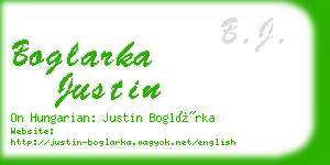 boglarka justin business card